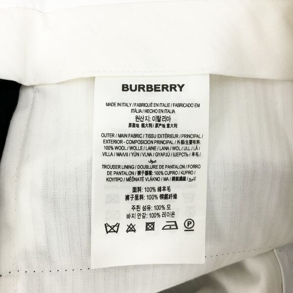 Burberry Mens Wool Pleated Dress Pants EU 52 US 36 Black Classic Trouser - Picture 8 of 11